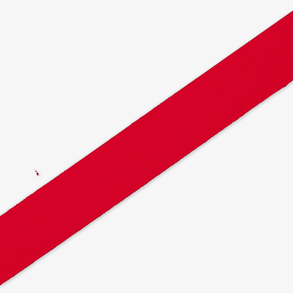 Twill Tape Polyester Red 4 25mm - Ragland Fabrics