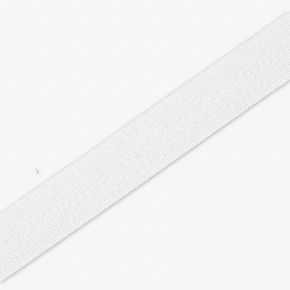 Twill Tape Polyester White #16 25mm (100m)