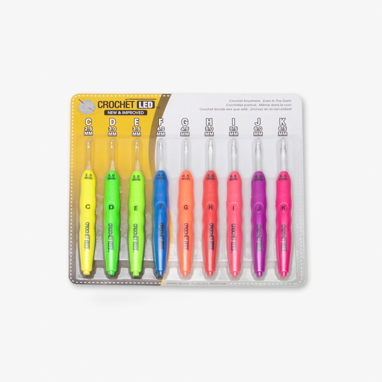 Crochet LED Hook Set Multi Color - Ragland Fabrics