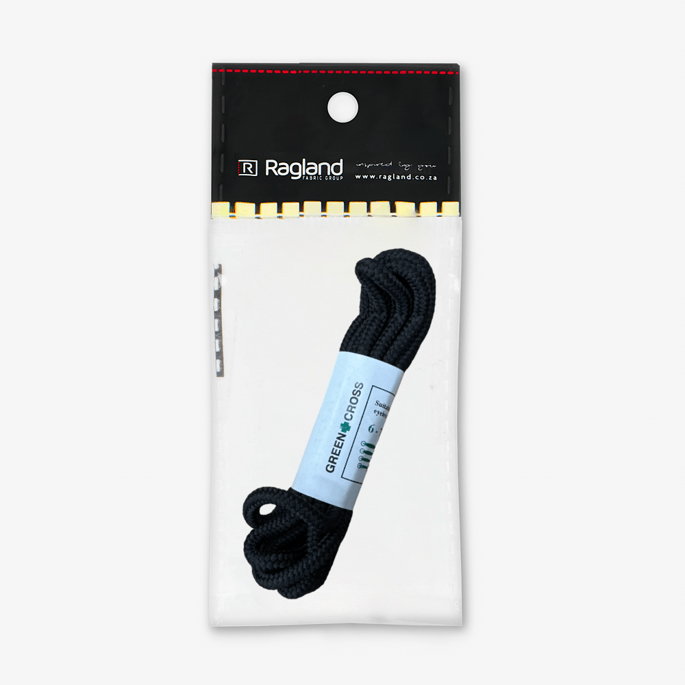 Shoe Lace Pairs Round Black (2 Sizes) - Ragland Fabrics