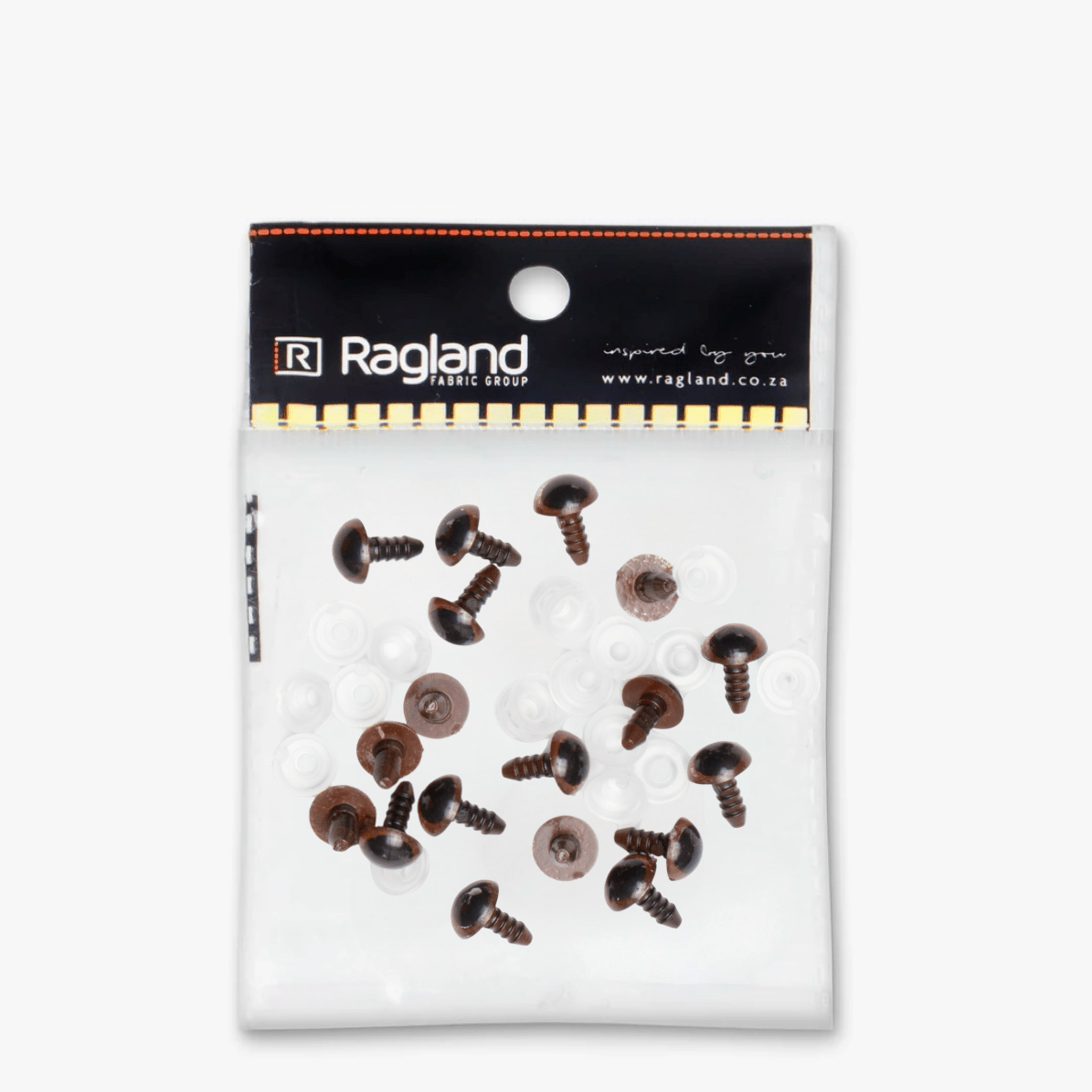 Teddy Eyes Brown 10mm (9 Pairs) - Ragland Fabrics