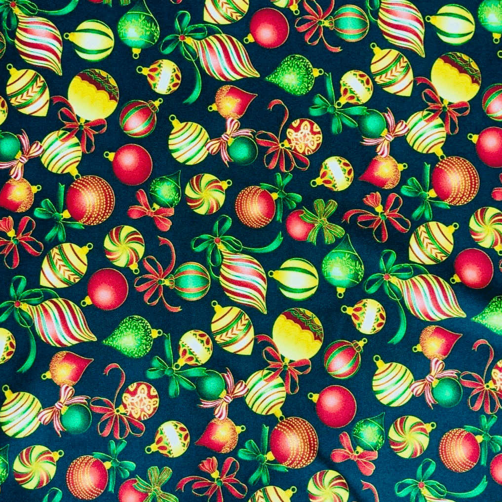 Christmas Printed Mini Matt Cheer Green - Ragland Fabrics
