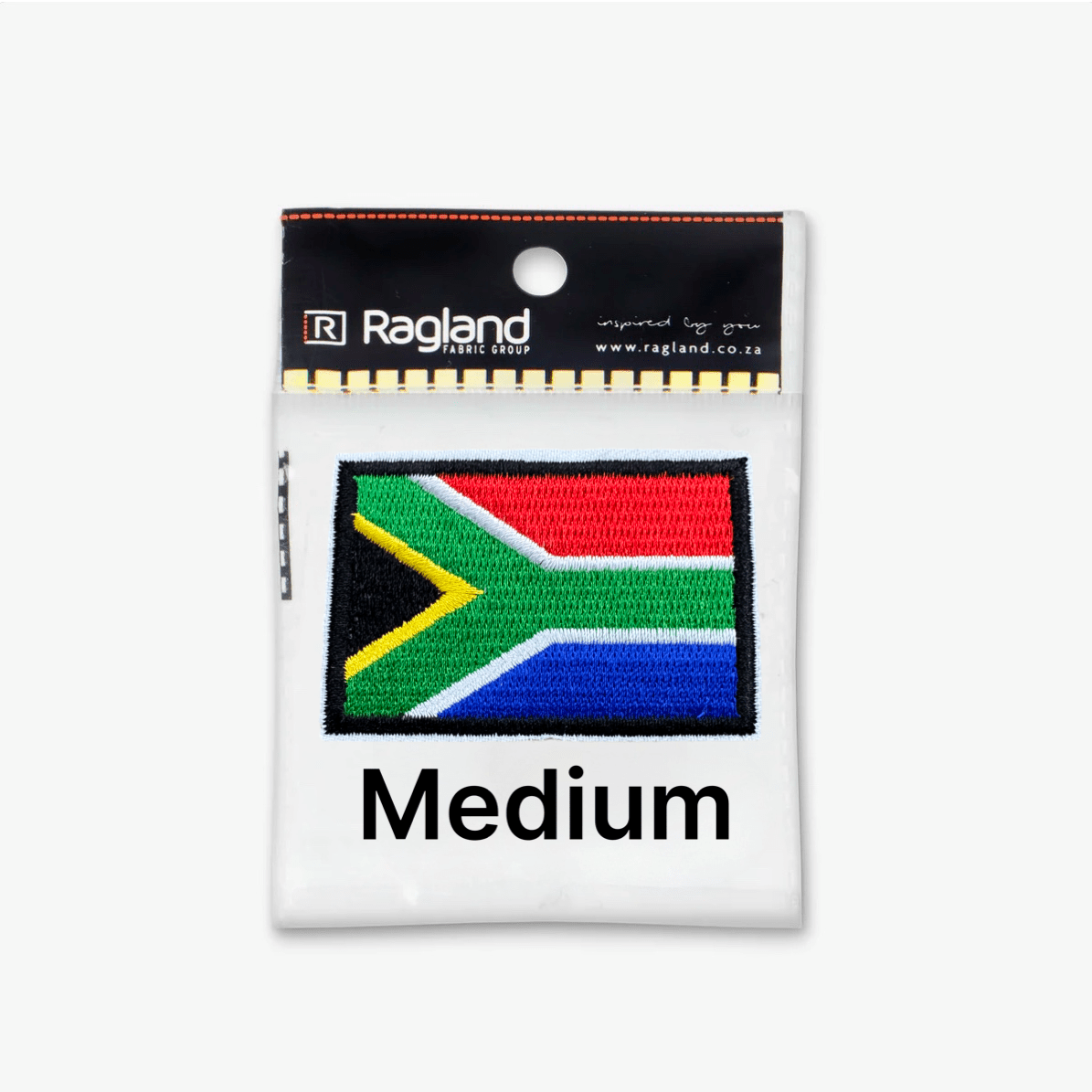 Motif Iron On Badge - SA FLAG Medium (60x40mm) - Ragland Fabrics