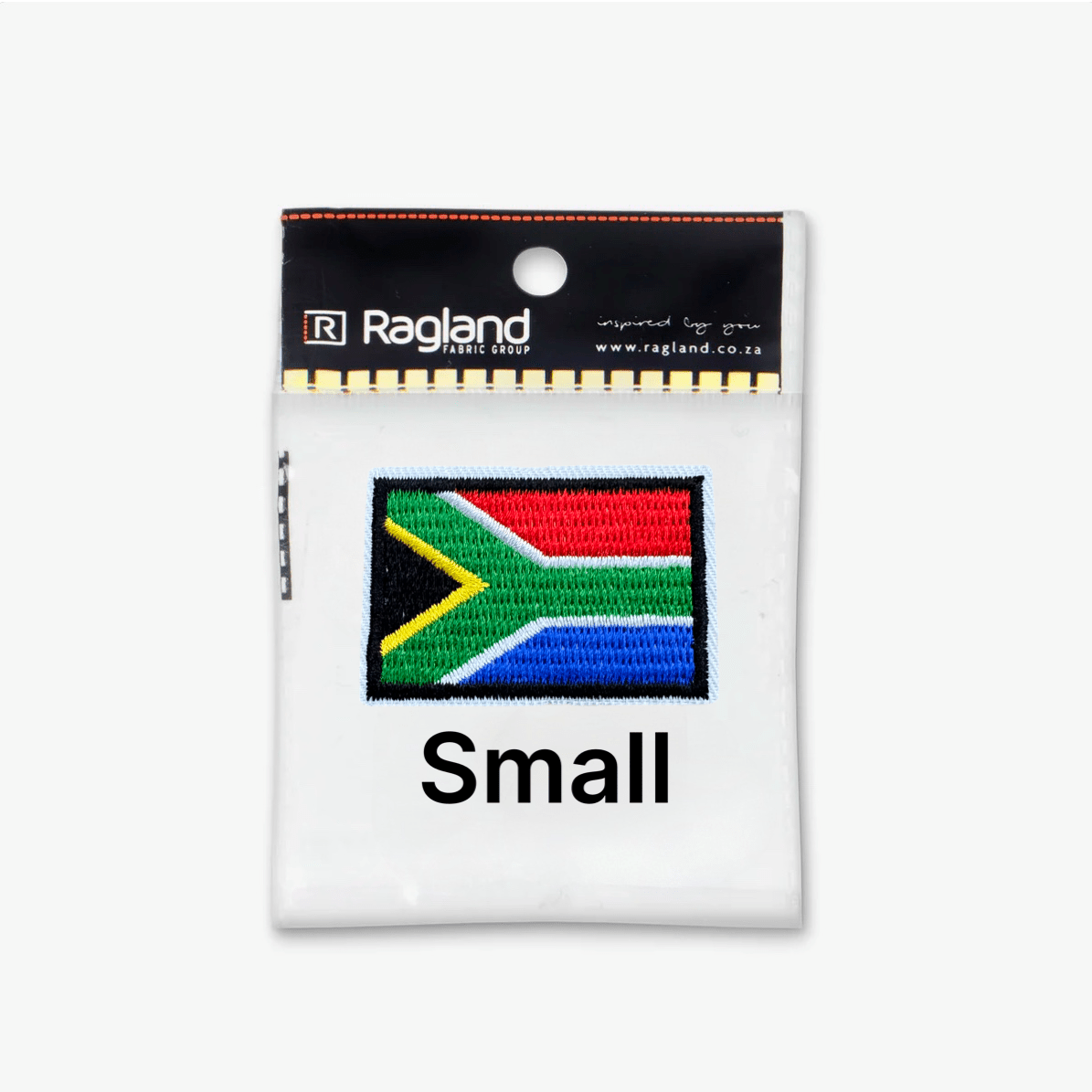 Motif Iron On Badge - SA FLAG Mini (45x30mm) - Ragland Fabrics