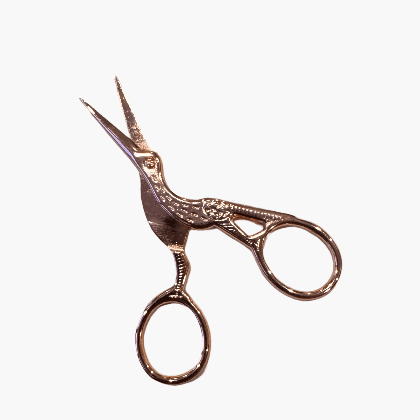 Stork Embroidery Scissors Rose Gold - Ragland Fabrics