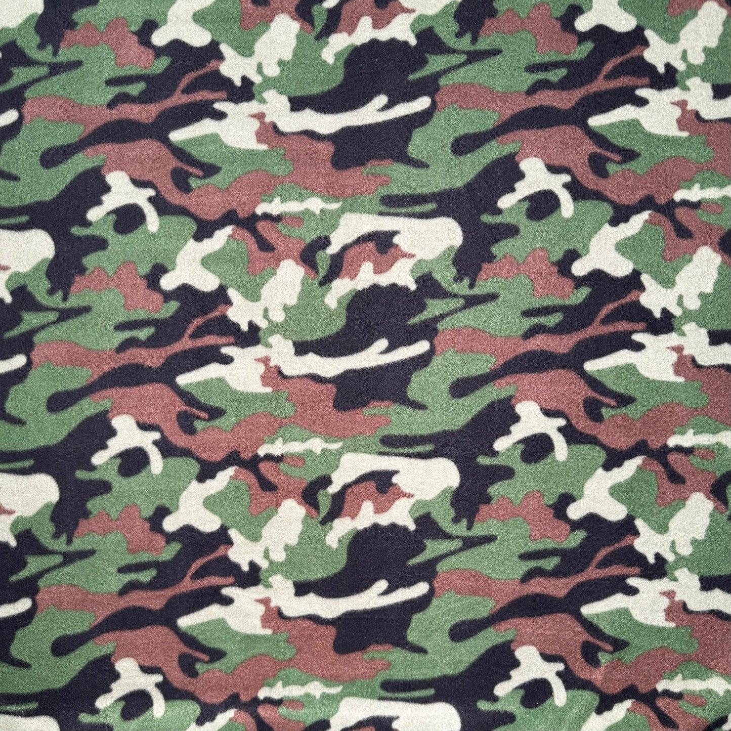 Printed Polar Fleece Camo Green - Ragland Fabrics
