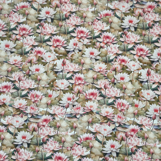 Viscose Printed Challis LilyPad