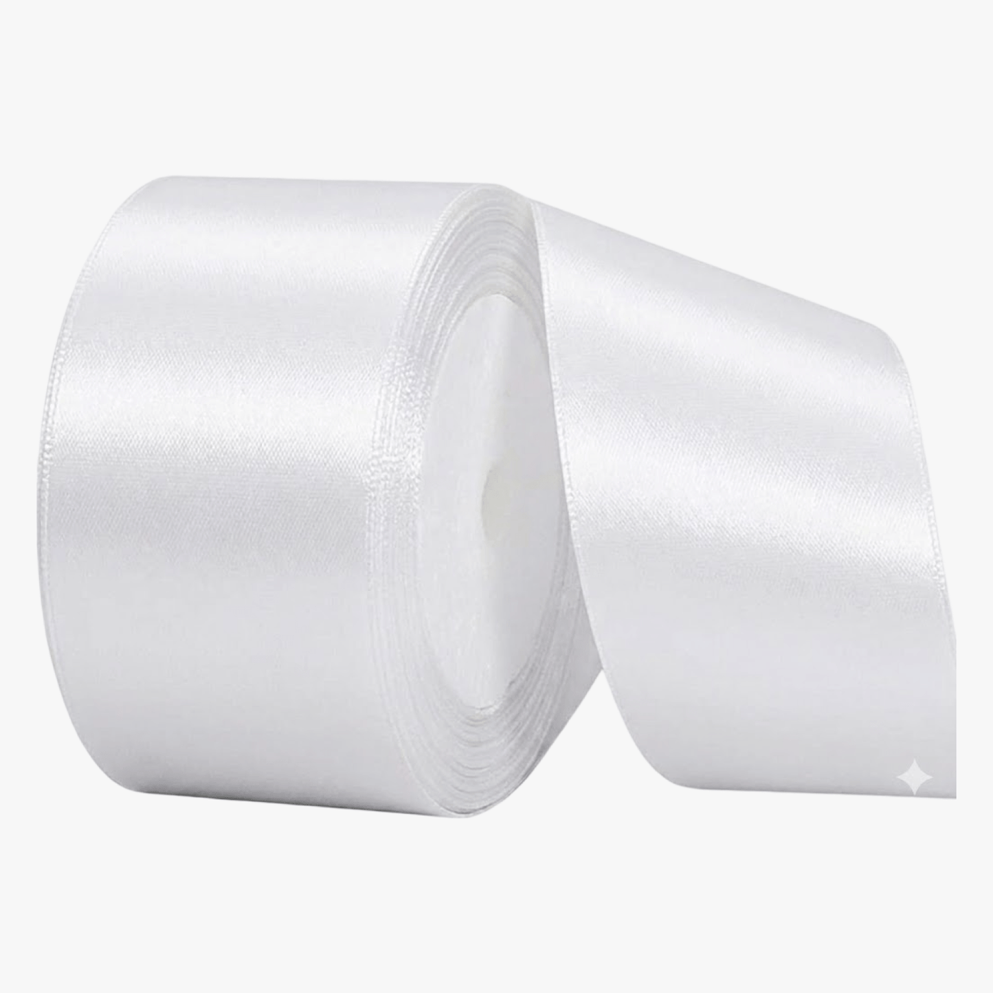 Satin Ribbbon 50mm White 001 - Ragland Fabrics