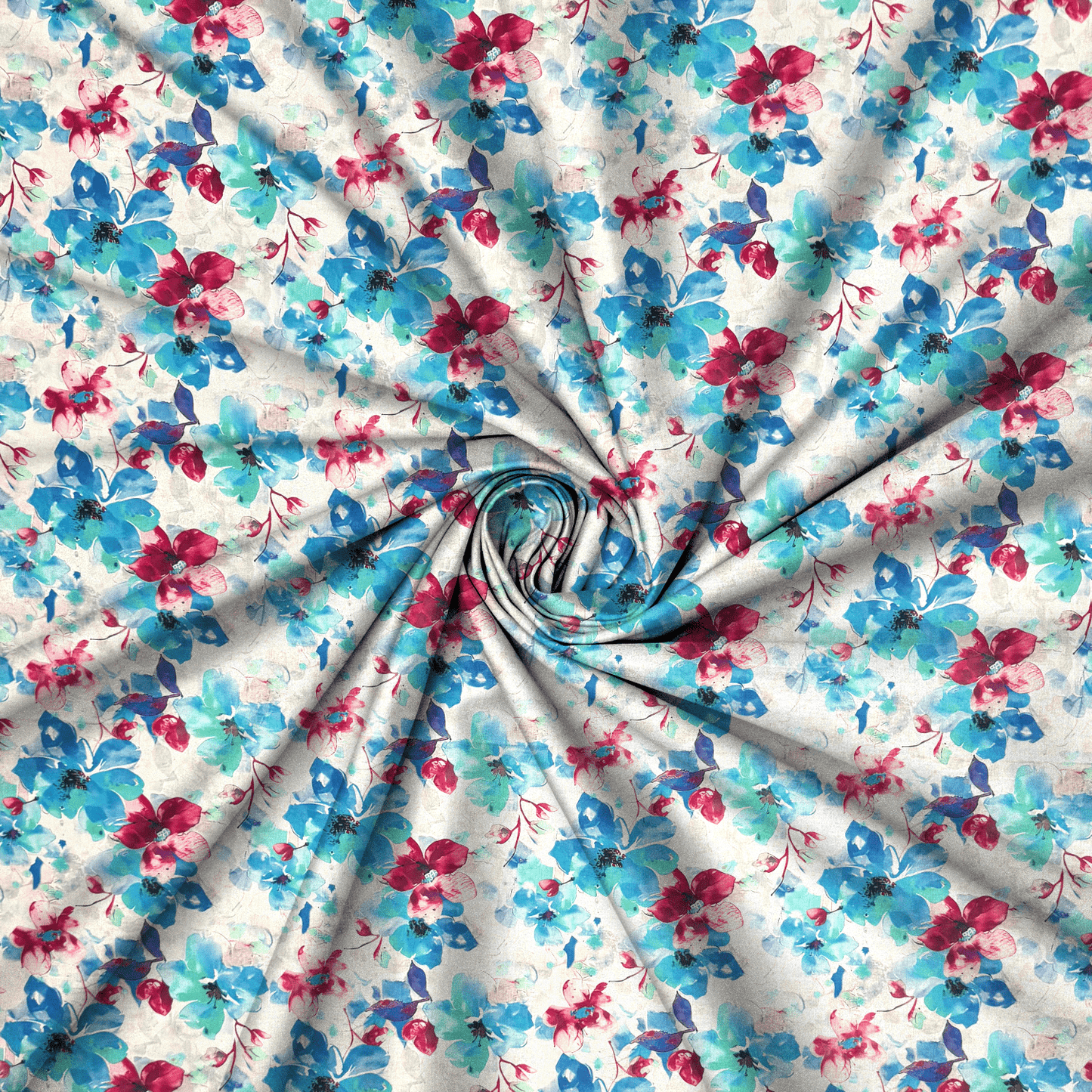 Viscose Printed Challis Summer Fun Bluezies - Ragland Fabrics