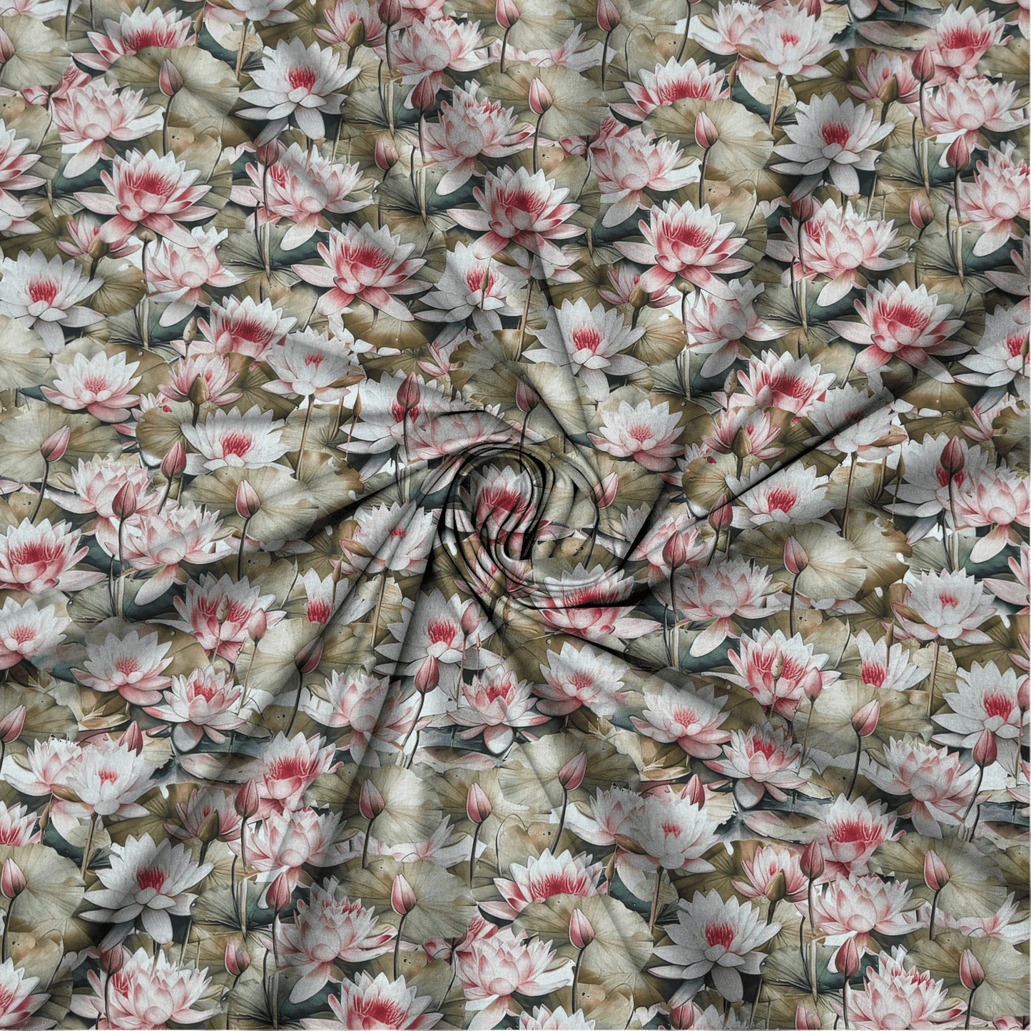 Viscose Printed Challis LilyPad - Ragland Fabrics