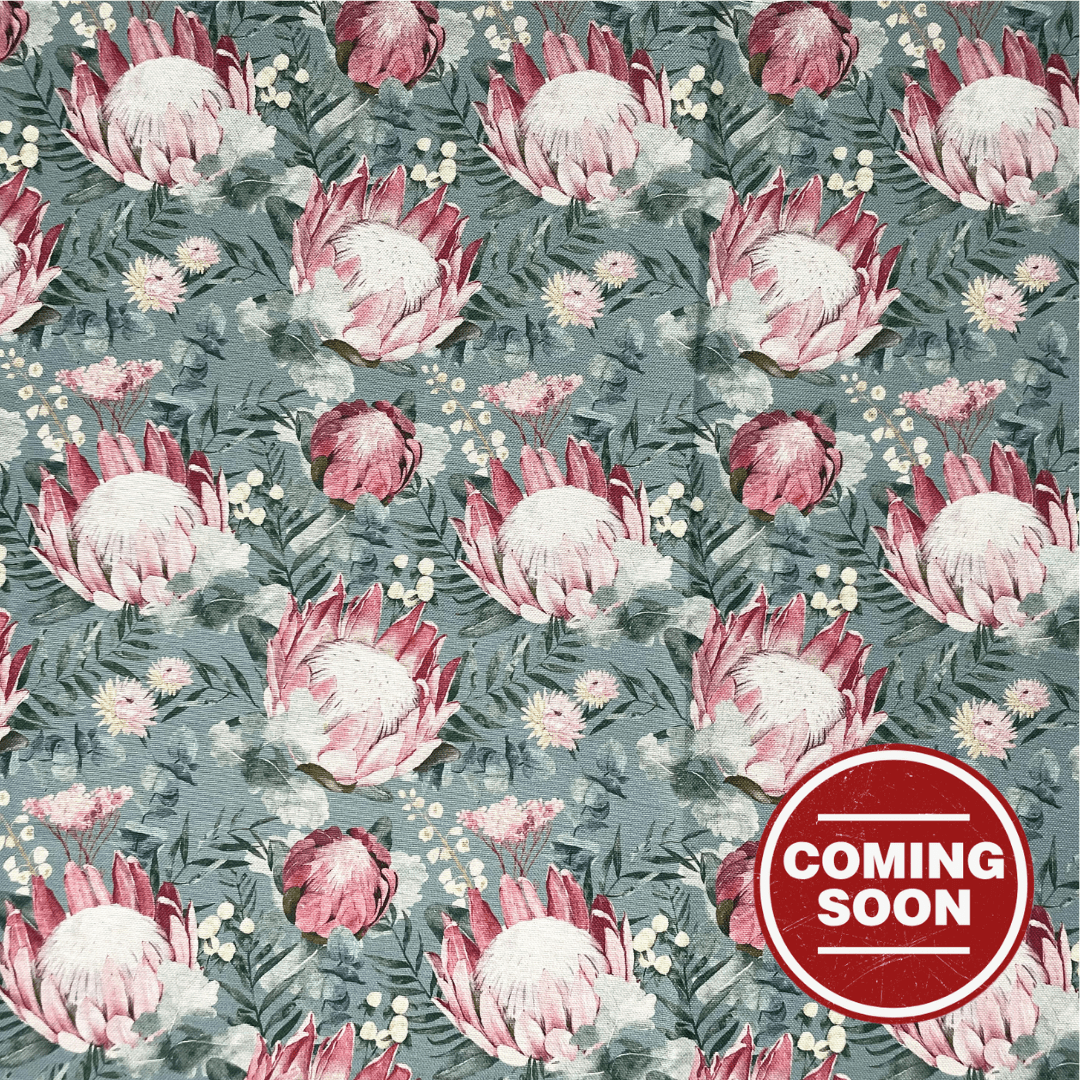Box Weave Furnishing Protea Duck Egg - Ragland Fabrics