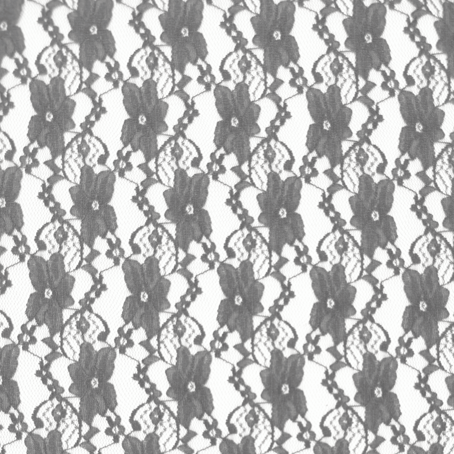 Lace Fabric Grey Floral - Discontinued - Ragland Fabrics