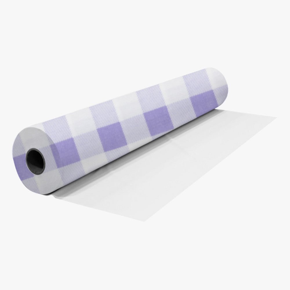 Printed Mini Matt Check Lilac - Ragland Fabrics