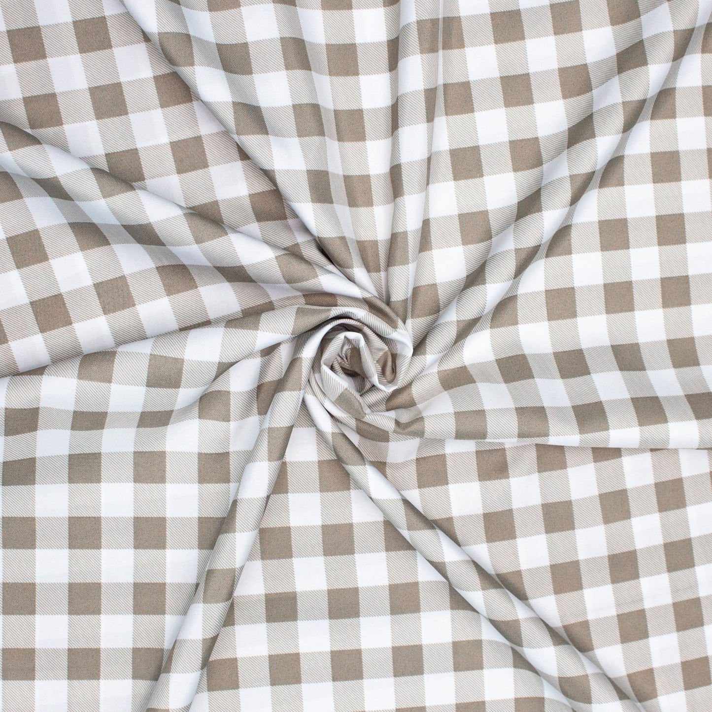 Printed Mini Matt Check Stone - 240cm - Ragland Fabrics