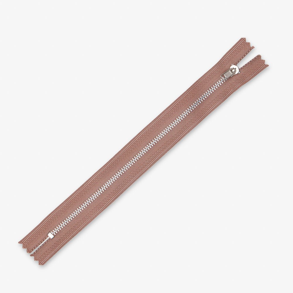 Metal Trouser Zips Ecru - 20cm - Ragland Fabrics