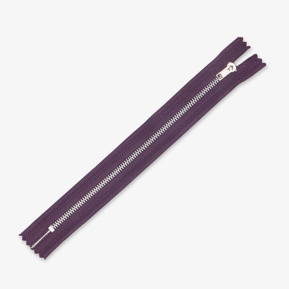 Metal Trouser Zips Mauve - 20cm