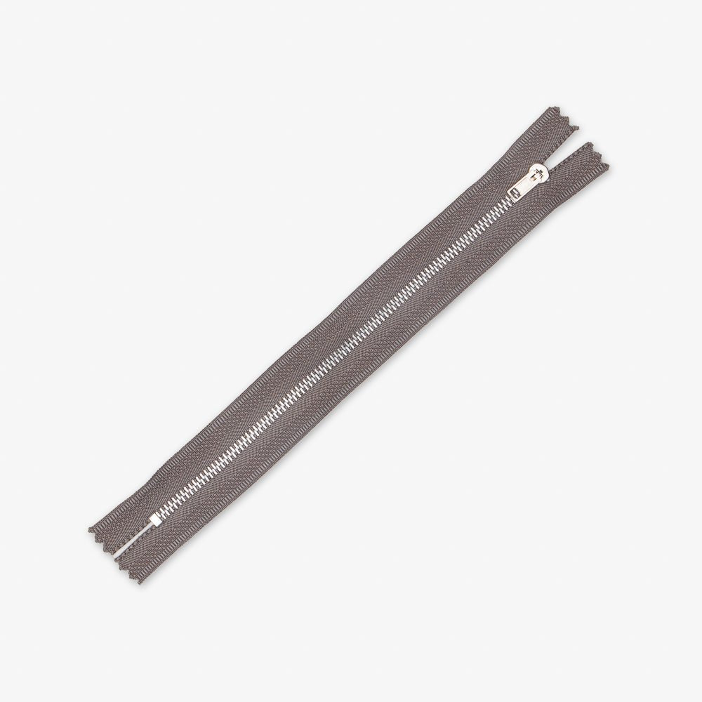 Metal Trouser Zips Mink - 20cm - Ragland Fabrics