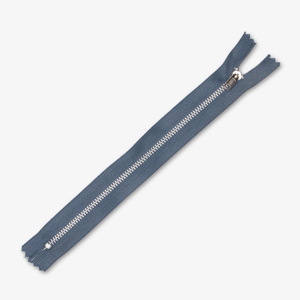 Metal Trouser Zips Steel - 20cm - Ragland Fabrics