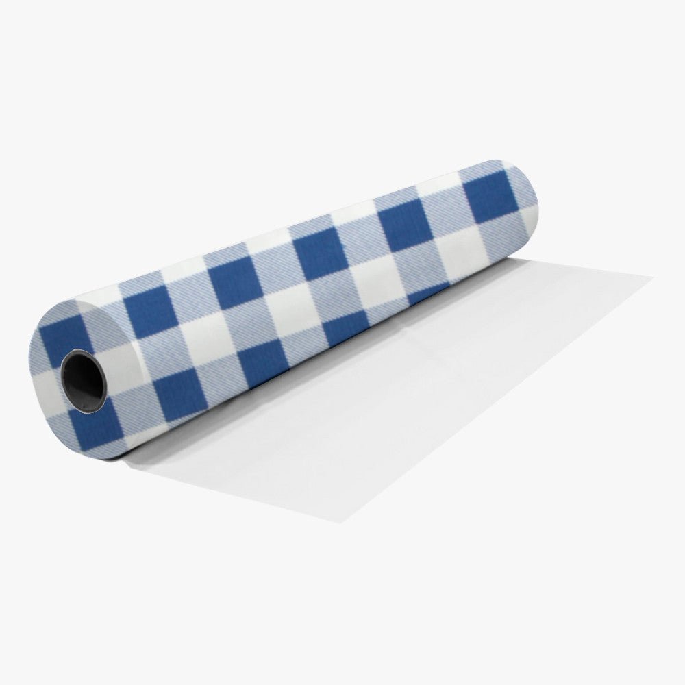 Printed Mini Matt Check Navy - 240cm - Ragland Fabrics