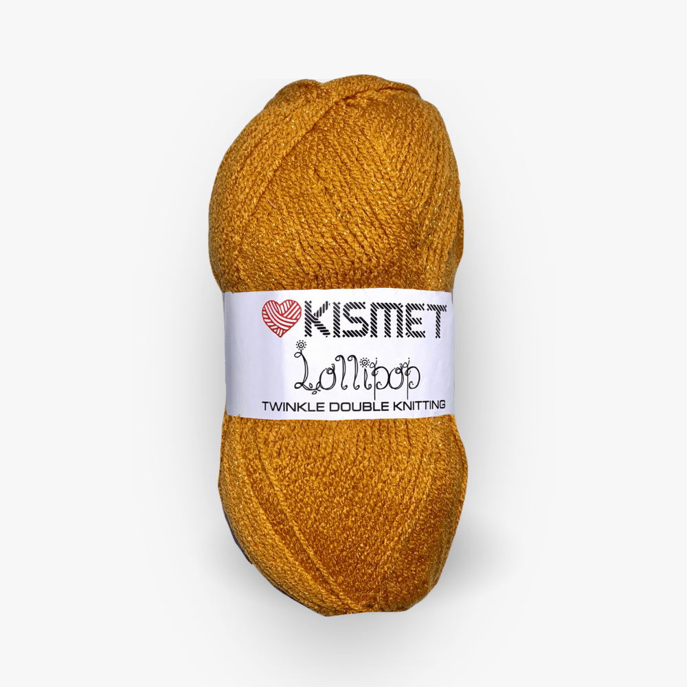 Lollipop Twinkle Dbl Knit Mustard 55 - Ragland Fabrics