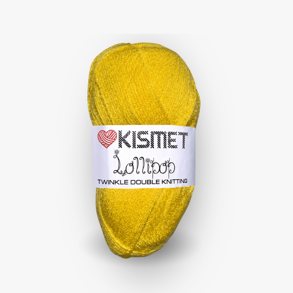 Lollipop Twinkle Dbl Knit Yellow 01 - Ragland Fabrics