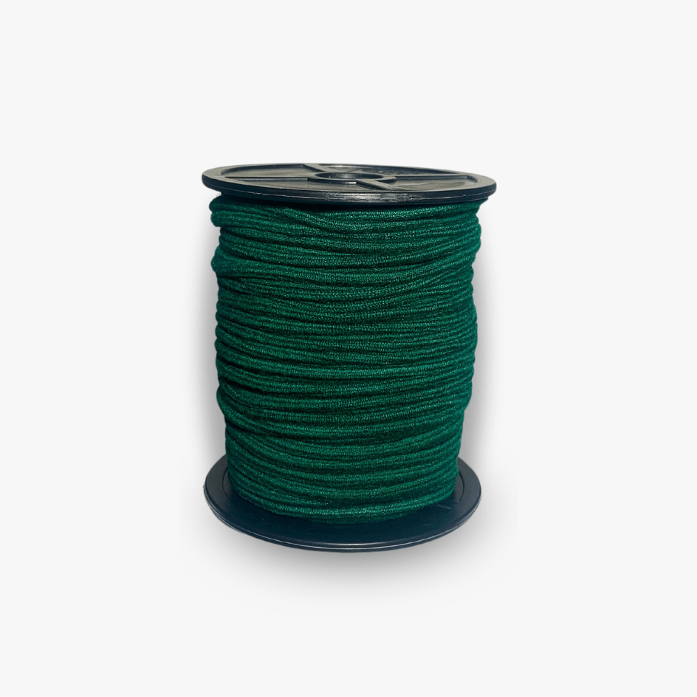 Stretch Cord Bottle Green 3mm (25met) - Ragland Fabrics