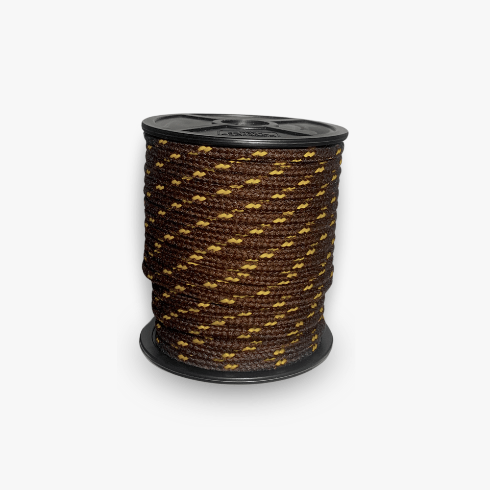 Draw Cord 3mm Choc & Yellow (20met) - Ragland Fabrics
