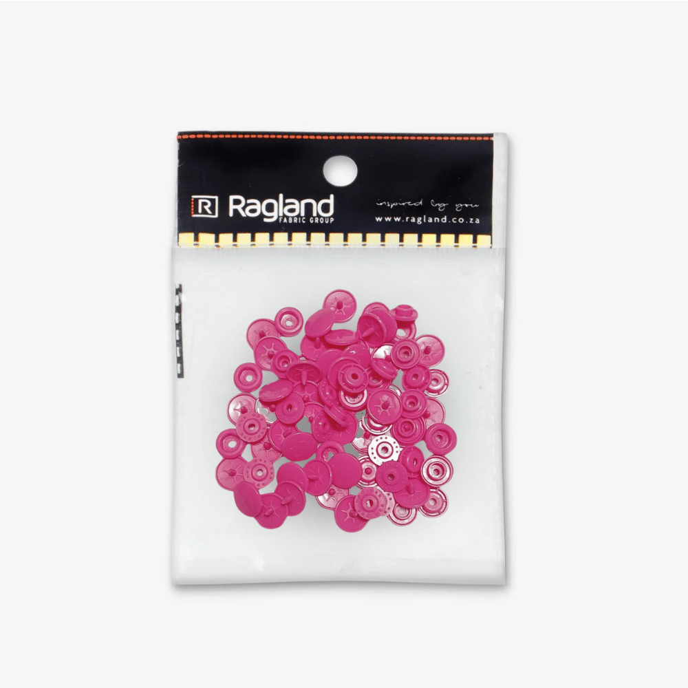 Plastic Snap Fastener - Hot Pink (20's) - Ragland Fabrics