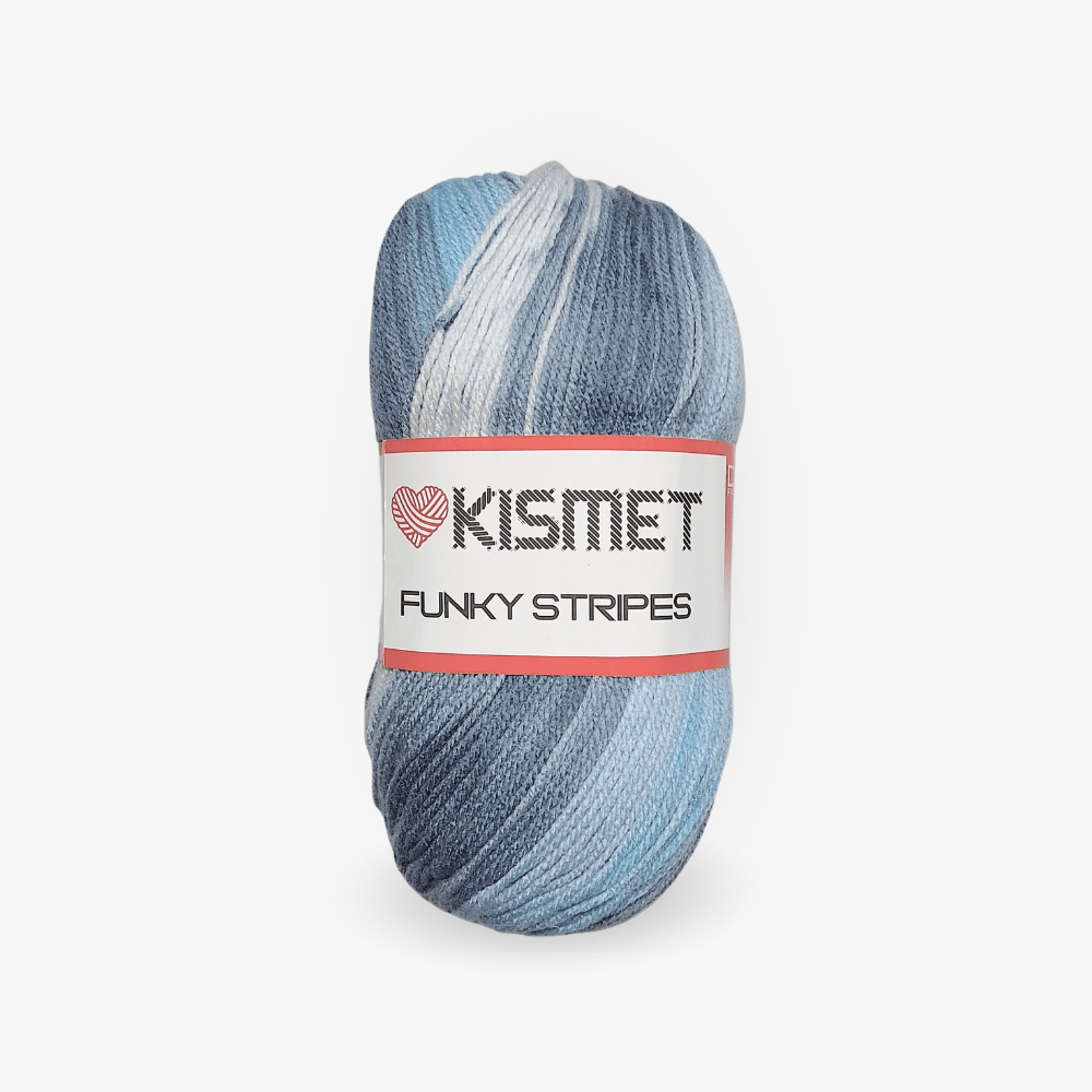 Wool Funky Stripe Aquamarine - Ragland Fabrics