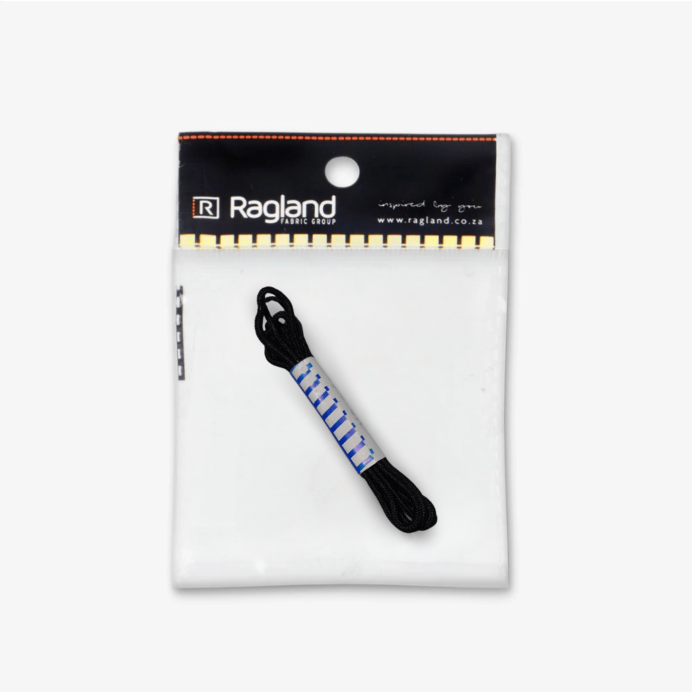 Shoe Lace Pairs Round Black (2 Sizes) - Ragland Fabrics