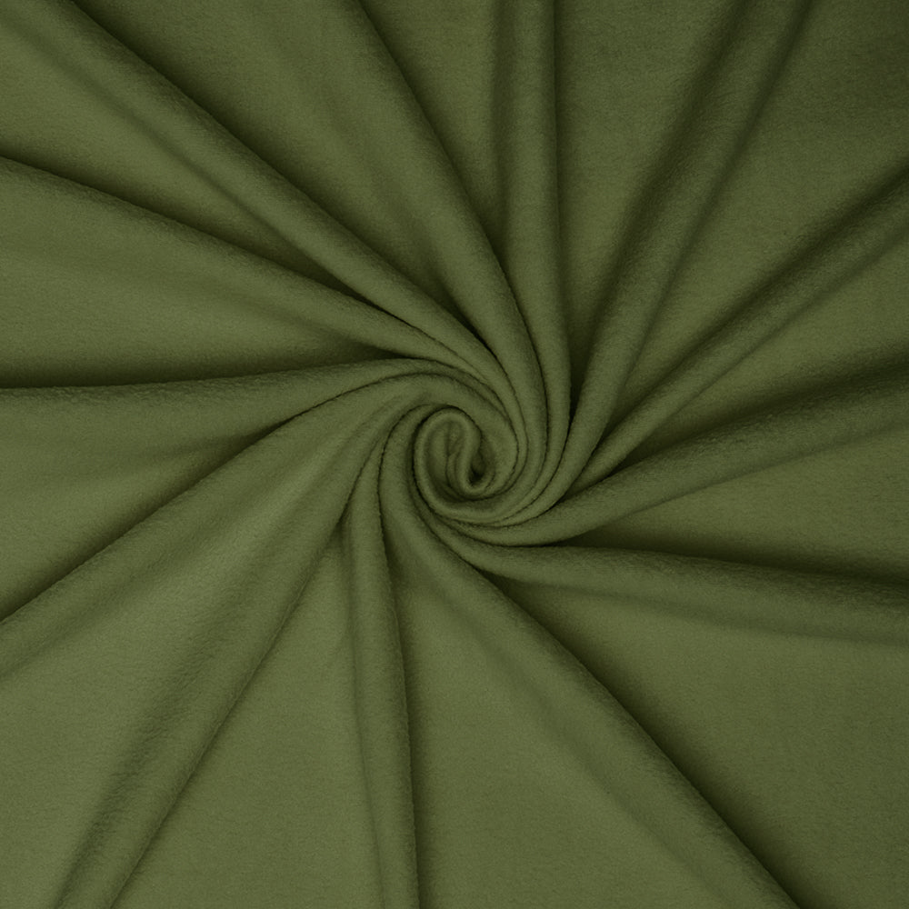 Plain Polar Fleece Olive Green 140cm