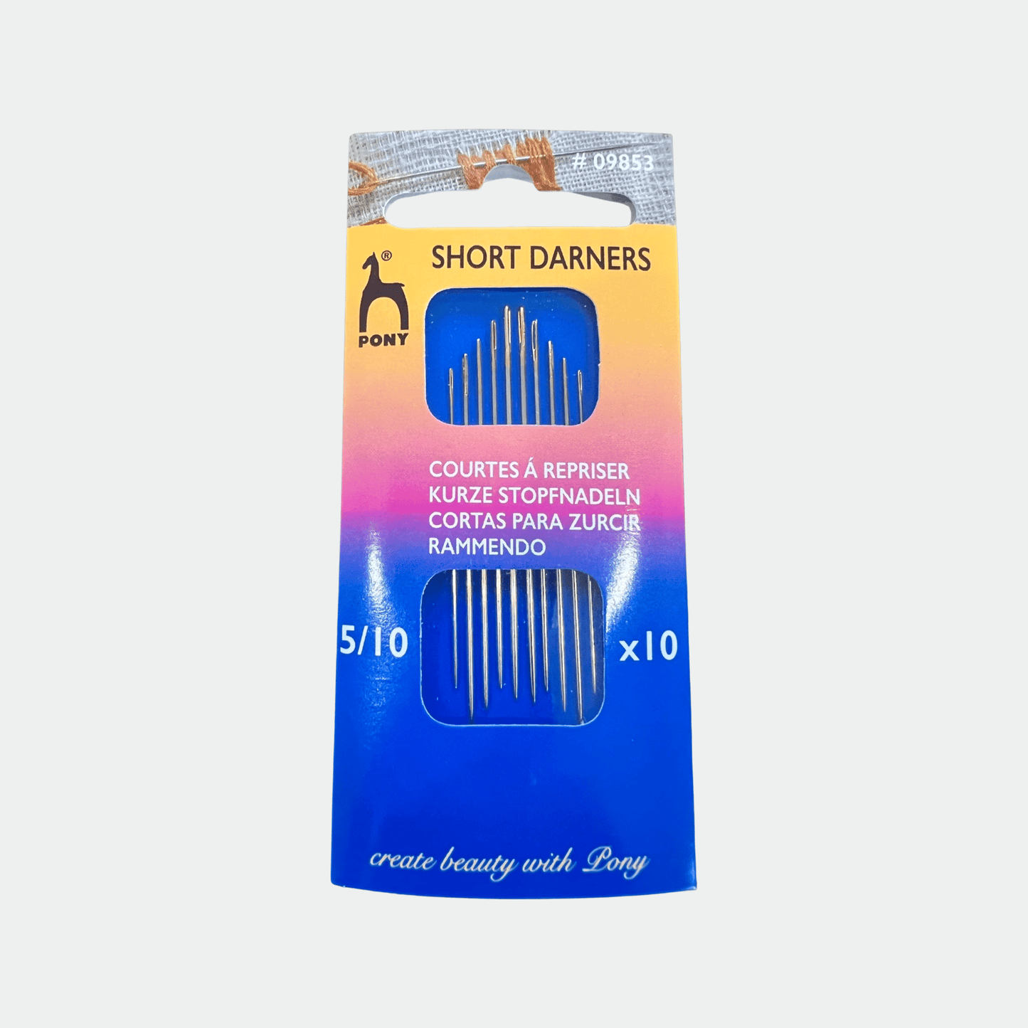 Pony Short Darners 5/10 Needles - Ragland Fabrics