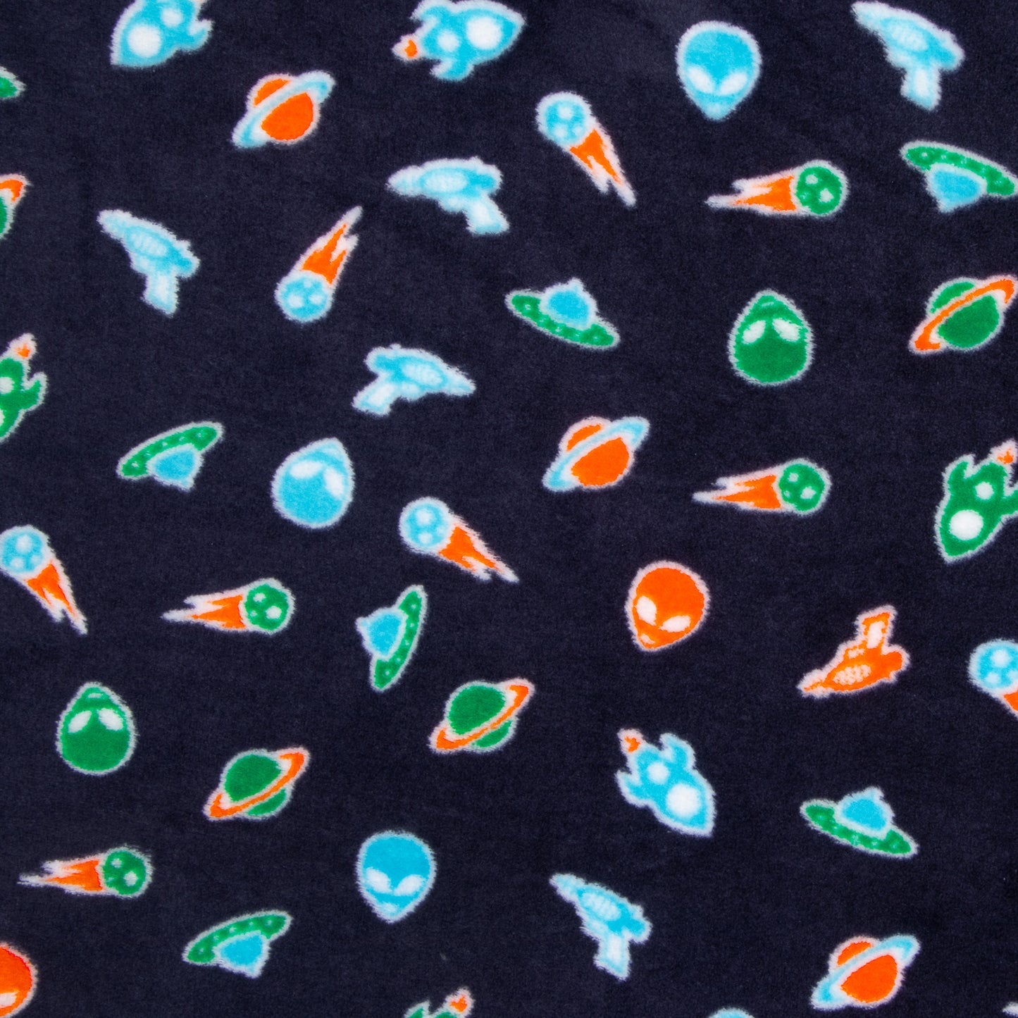 Printed Mongolian Fleece Space - Ragland Fabrics