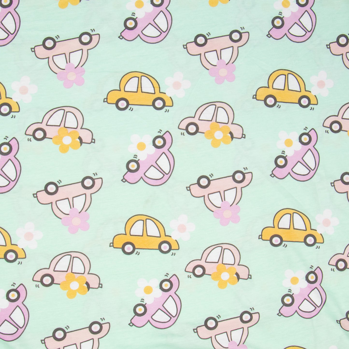 Cotton Knit Cars Print