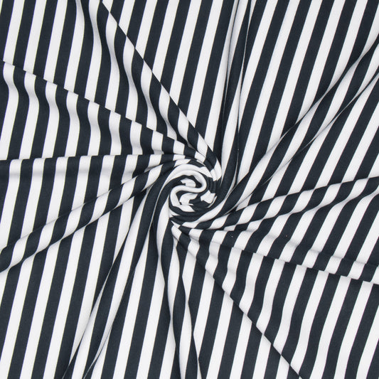 Cotton Knit Navy/White Stripe