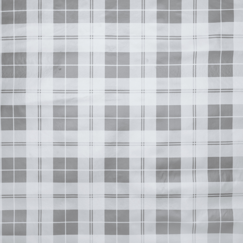 Printed PVC Table Cloth A - 6613 - 4 Grey Check - Ragland Fabrics