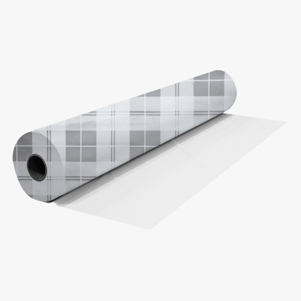 Printed PVC Table Cloth A - 6613 - 4 Grey Check - Ragland Fabrics