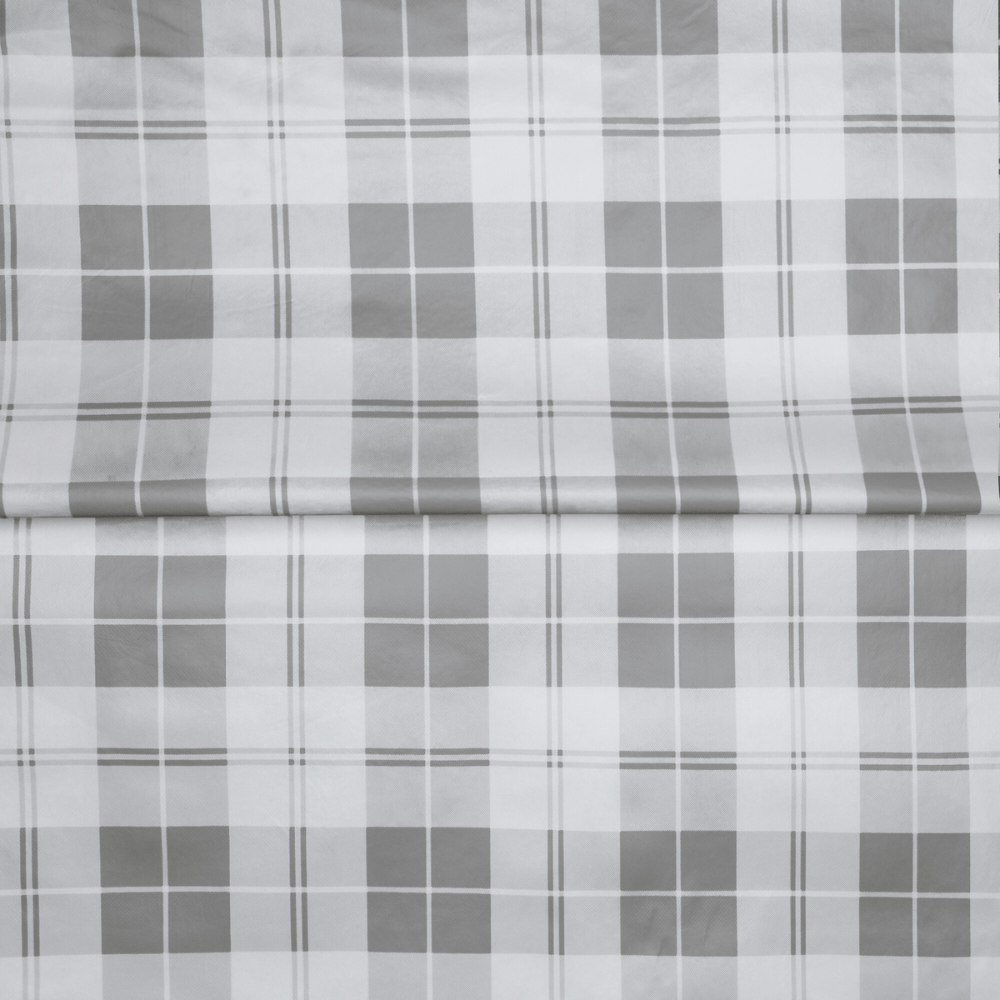 Printed PVC Table Cloth A - 6613 - 4 Grey Check - Ragland Fabrics