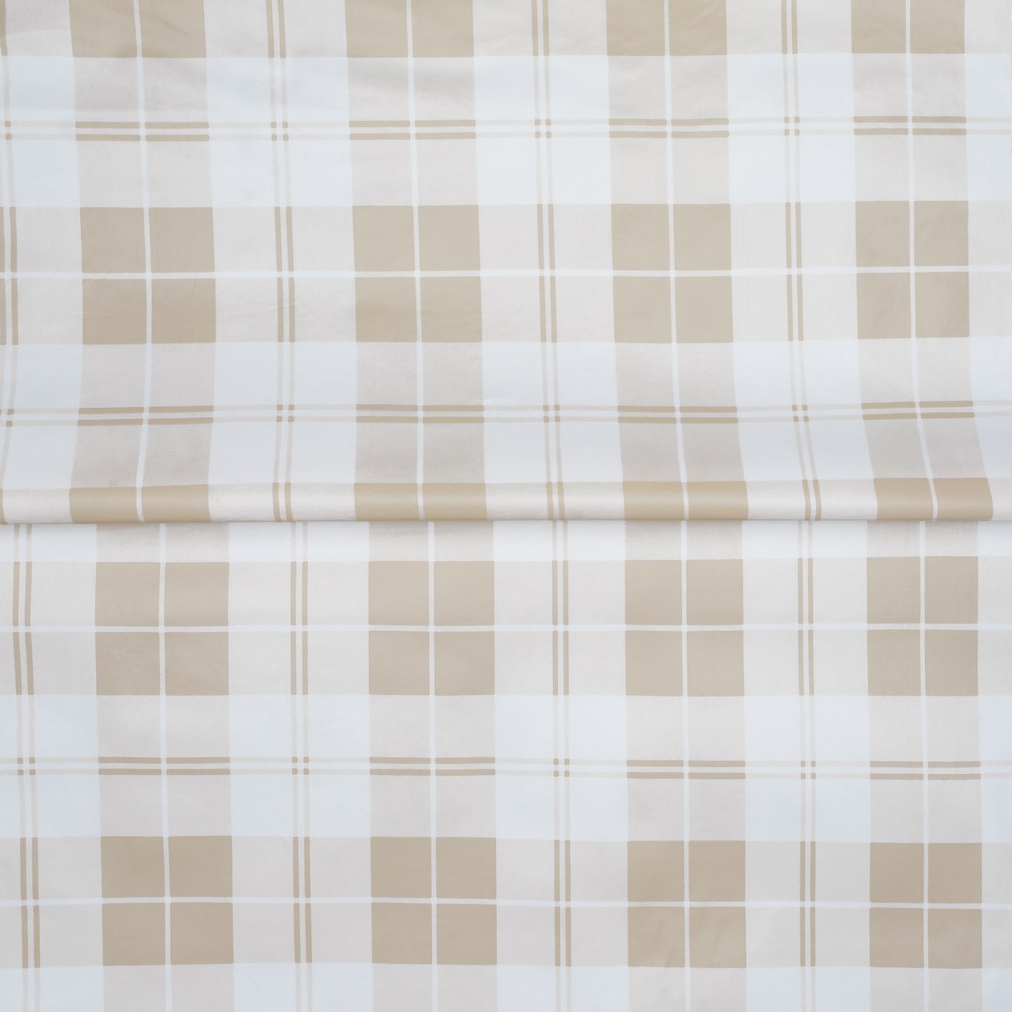 Printed PVC Table Cloth #A-6613-1 Beige Check