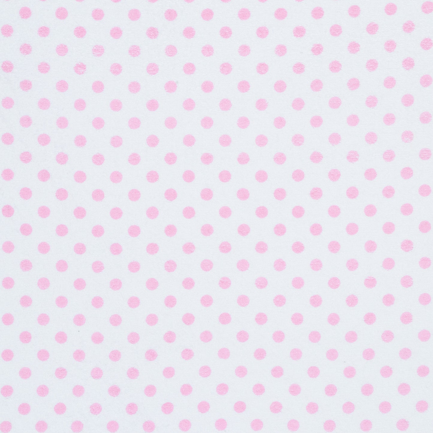 Printed Stretch Towelling Pink Dot - Ragland Fabrics