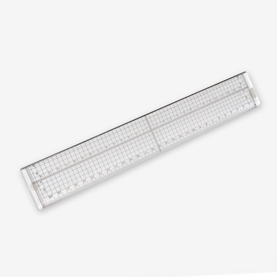 Plastic Ruler with Metal Edges - Ragland Fabrics