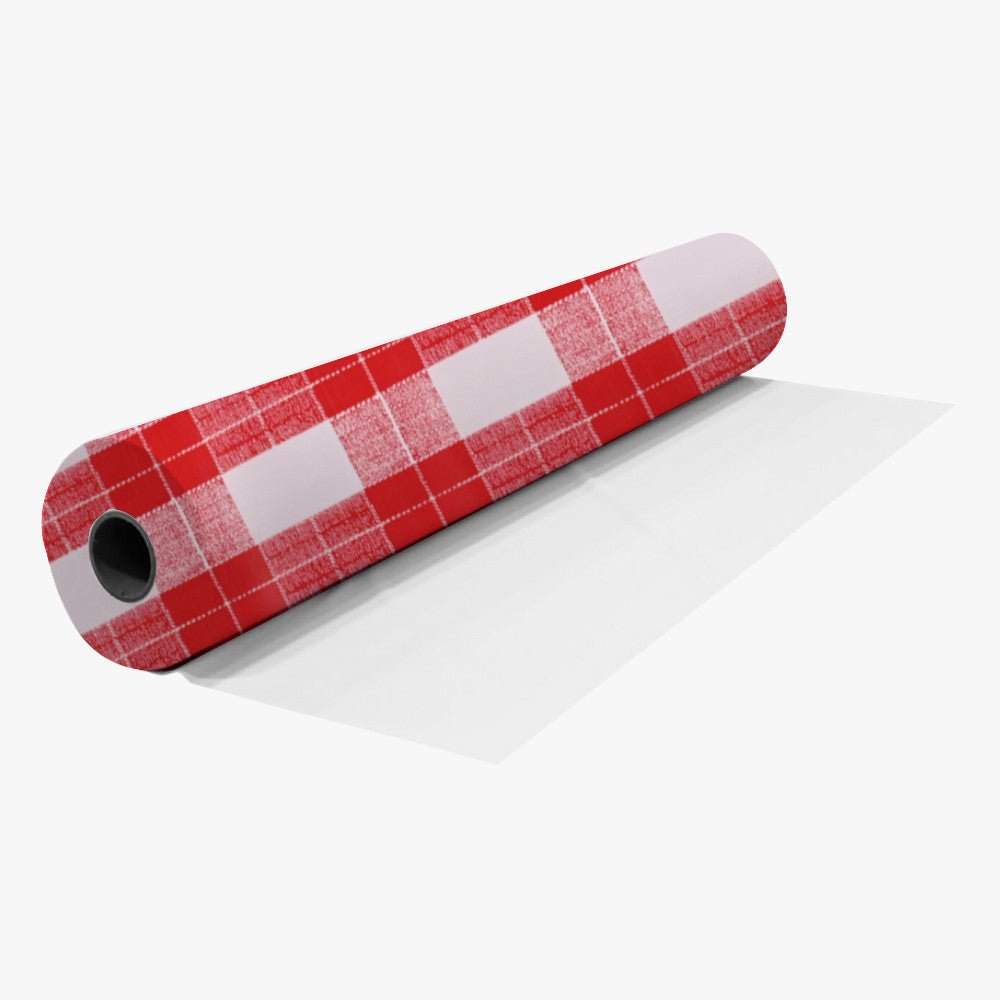 Printed PVC Table Cloth C050 - 2 Red Check - Ragland Fabrics