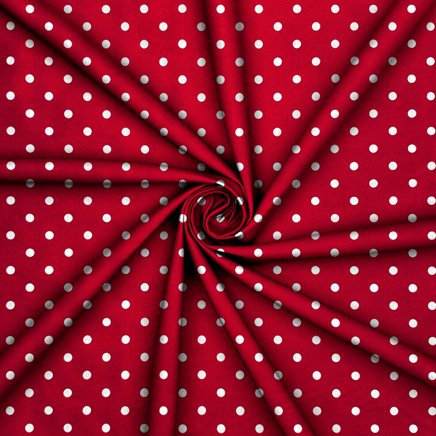 Printed Poly Cotton Spotty Red - Ragland Fabrics