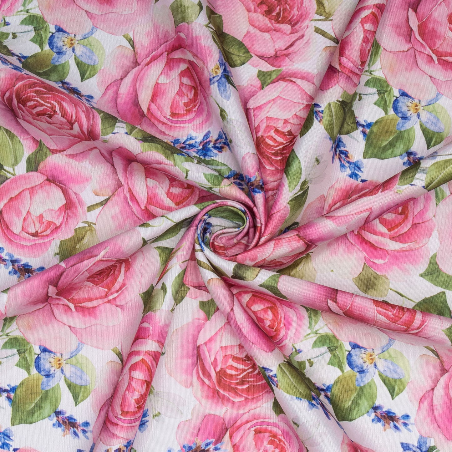Printed Mini Matt Des. Rose & Lavender - Ragland Fabrics