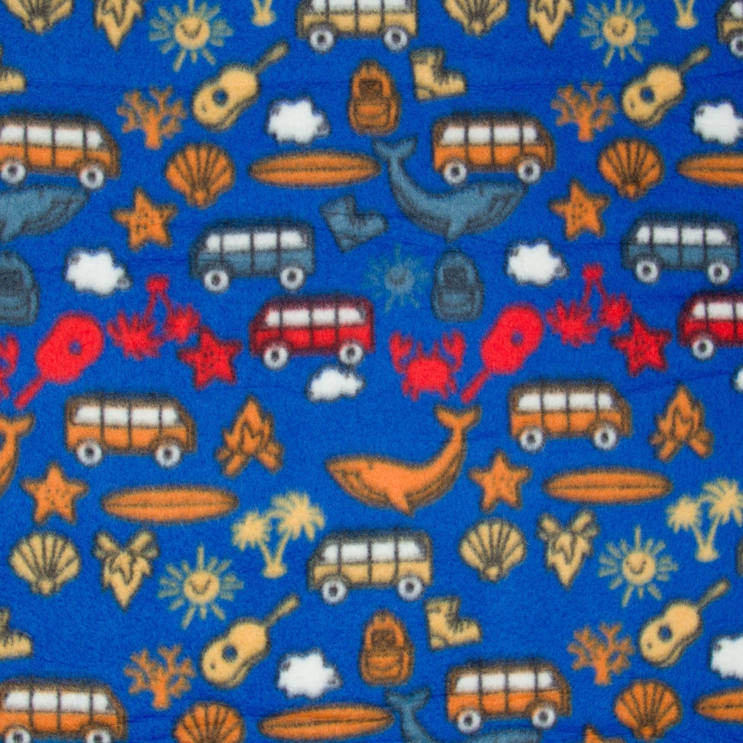 Printed Polar Fleece Whale of a Time - Ragland Fabrics