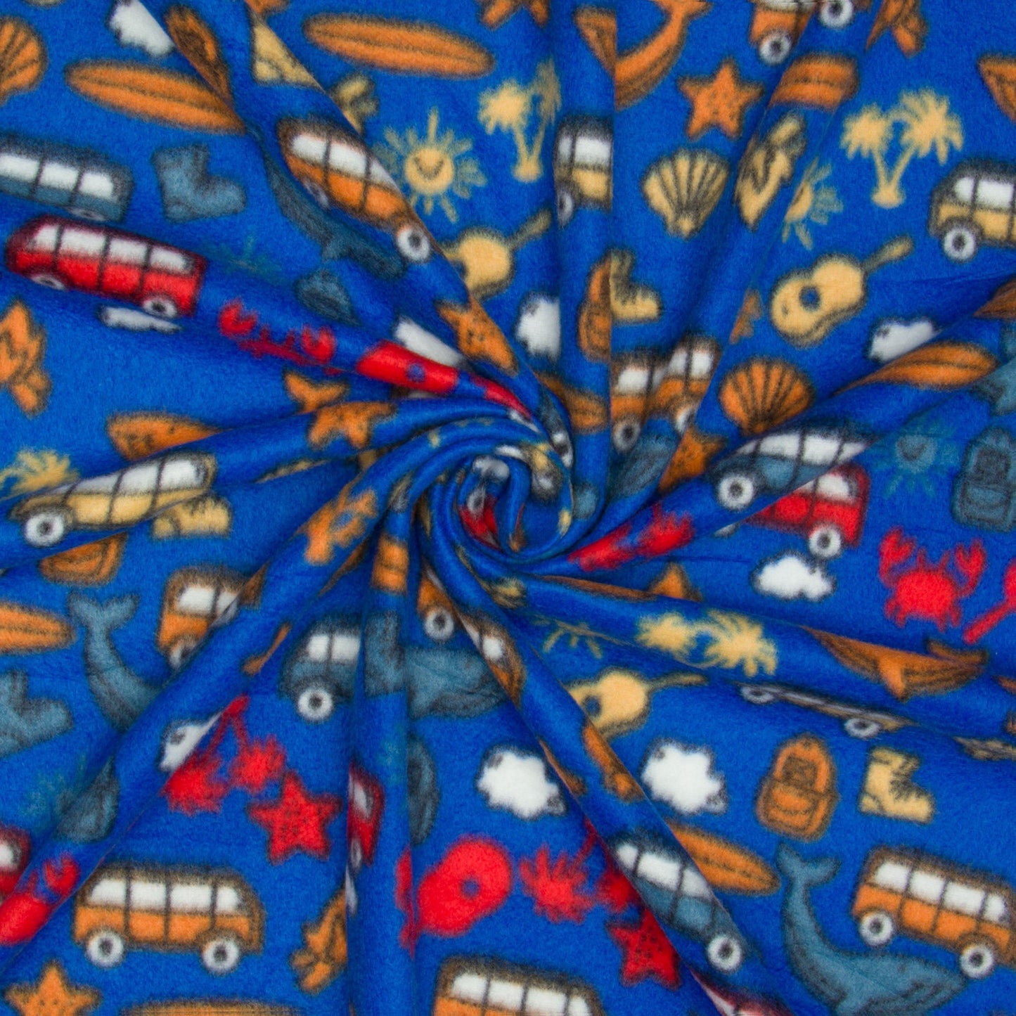 Printed Polar Fleece Whale of a Time - Ragland Fabrics