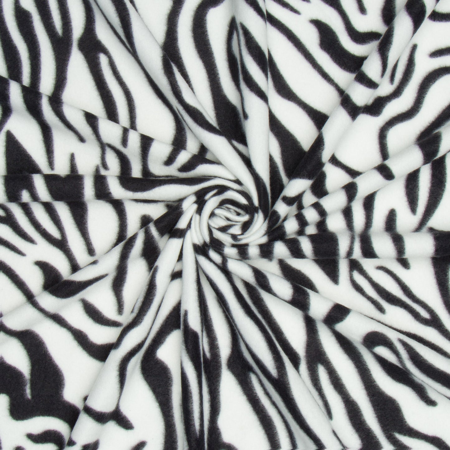 Printed Polar Fleece white tiger - Ragland Fabrics
