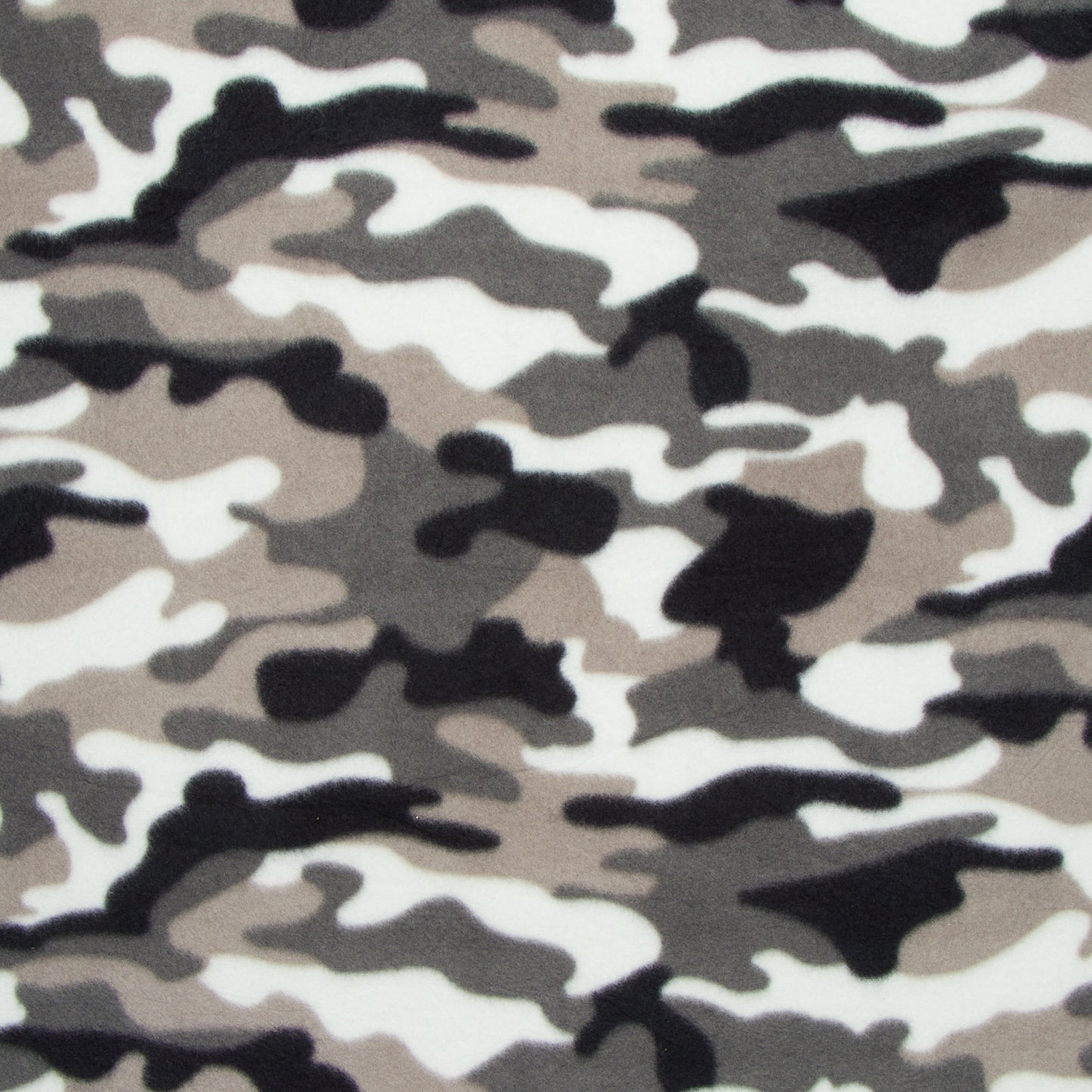 Printed Polar Fleece Camo Grey multi - Ragland Fabrics