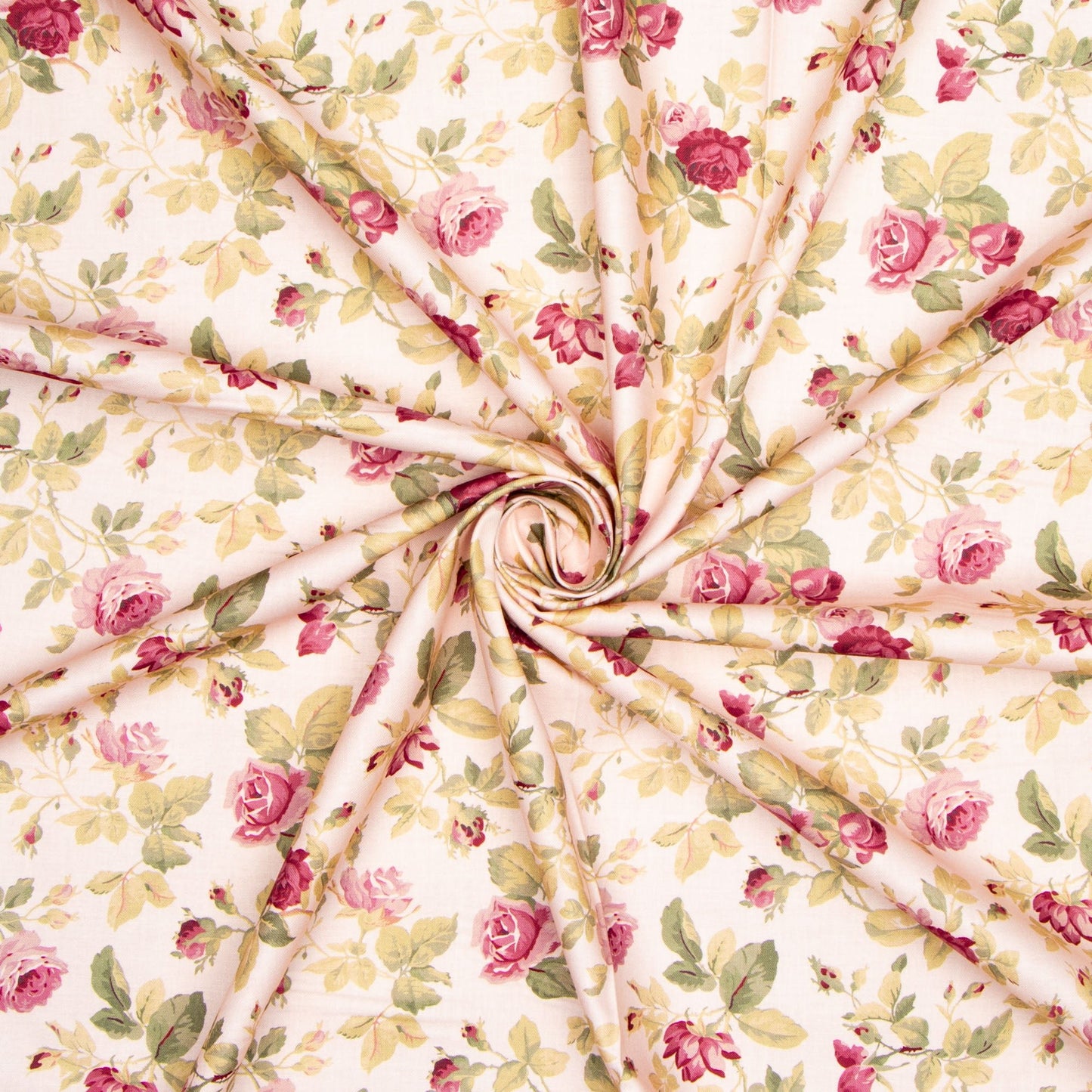 Quilting Cotton 100% Des 5 - Pink - Small Roses - Ragland Fabrics