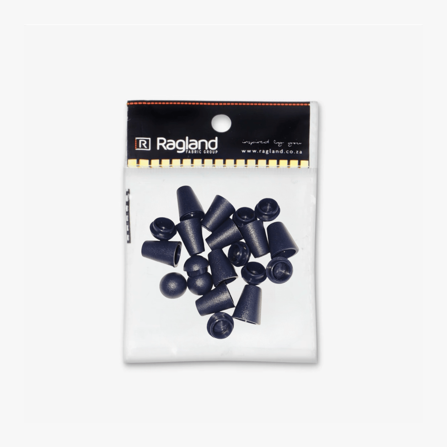 Bell Cord End Caps 5mm Navy - Ragland Fabrics